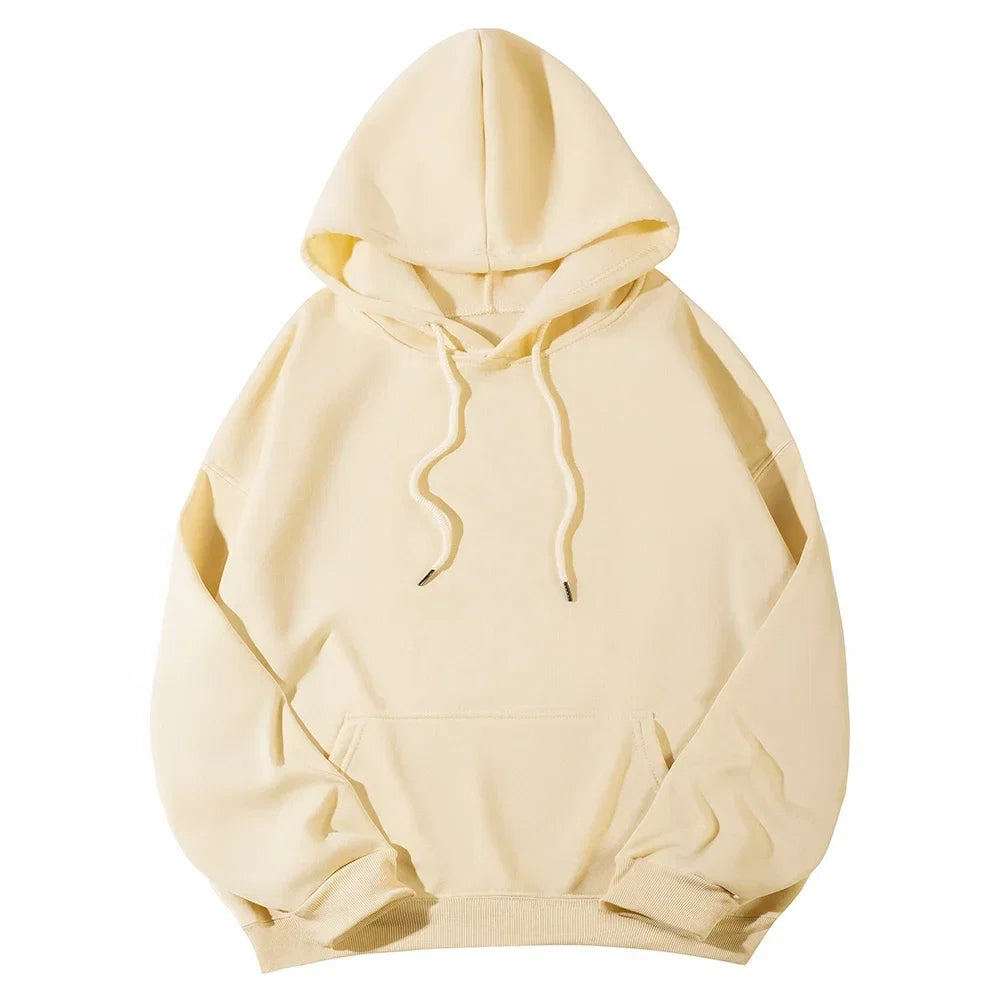 Women's Hoodies Pullover Spring Autumn Casual Hoodie 2026 Sweatshirts Solid Color Hoodies Oversize Black Sweatshirt Women Top LadyShow.Store