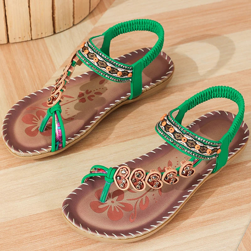 Women's Sandals Bohemia Style Sandals Summer 2026 Shoes For Woman Flip Flops Beach Summer Shoes Women Low Heels Footwear Pi-Mart