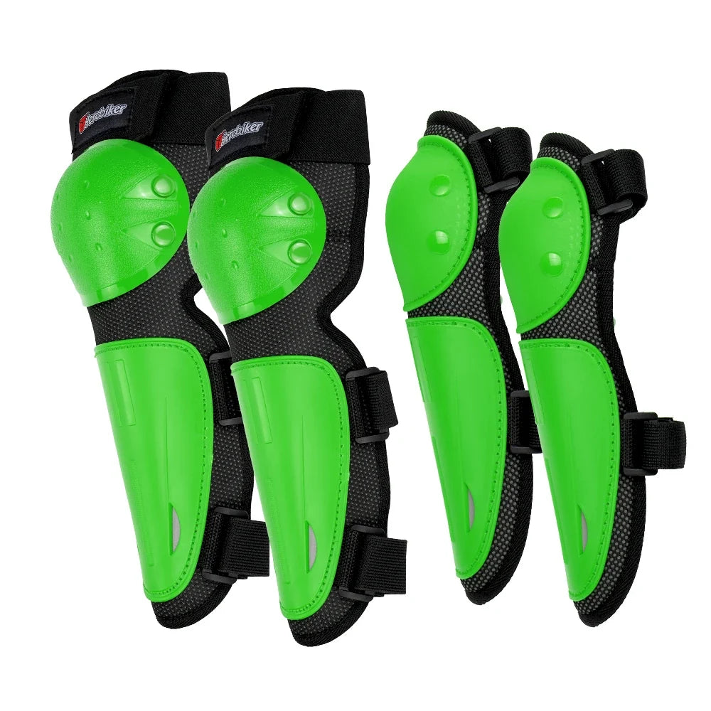 Kid's Motorcycle Armor Vest Protection Motocross Body Armor Jacket Protective Armors Riding Kneepads Moto Full Armor Children LadyShow.Store