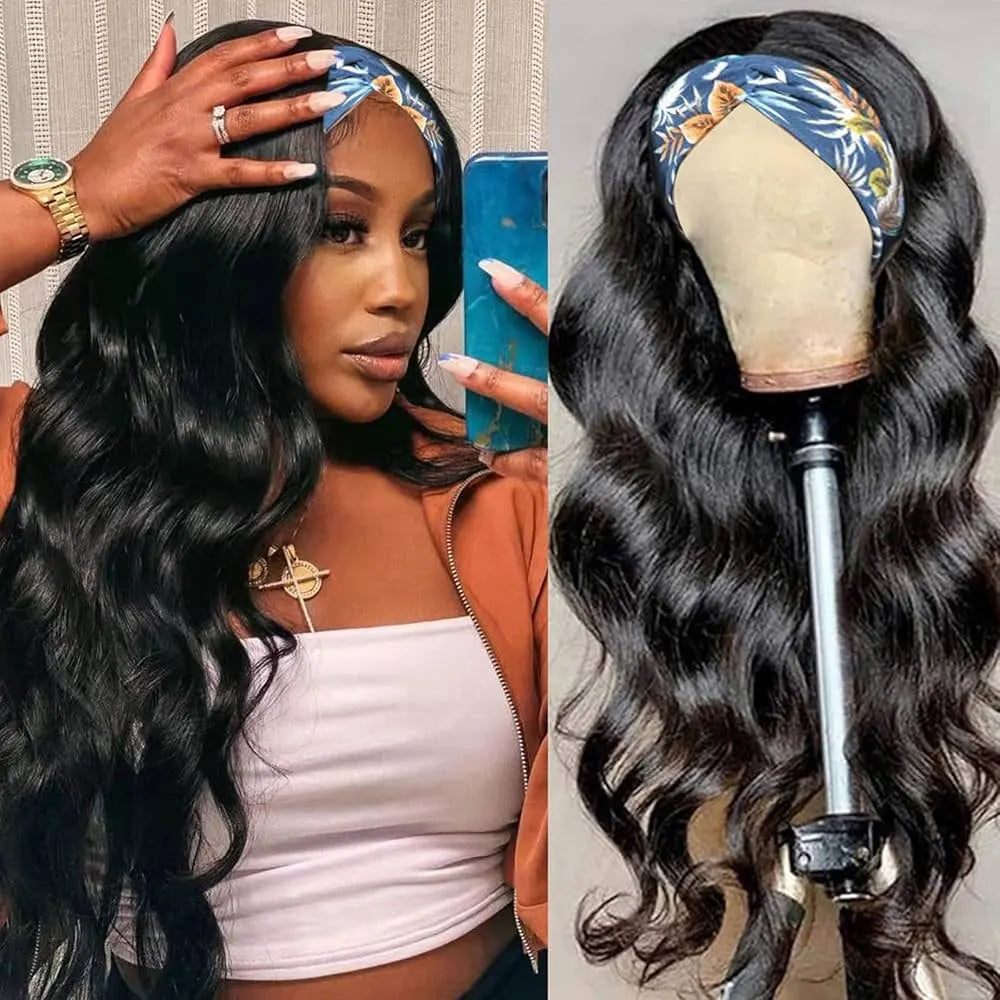 Jerry Curly Half Wig Human Hair Seamless Kinky Curly 3 In 1 Half Wig  Glueless  Heandband Clip In Wig No Sew In Black Color LadyShow.Store