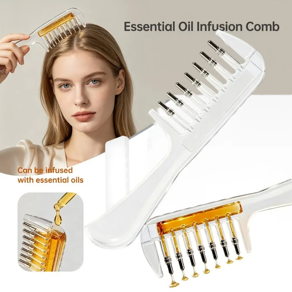 Scalp Applicator Liquid Comb Essential Oil Infusion Hair Comb Rolling Ball Scalp Massager  Essential  Applying Hair Styling Tool Pi-Mart