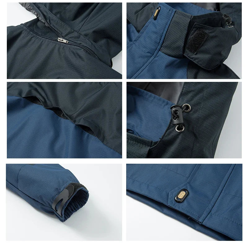 Men's Lightweight Waterproof Rain Jacket 5000mm Windbreaker Lined Casual Spring Autumn Fishing Hiking Outdoor Leisure Jacket LadyShow.Store