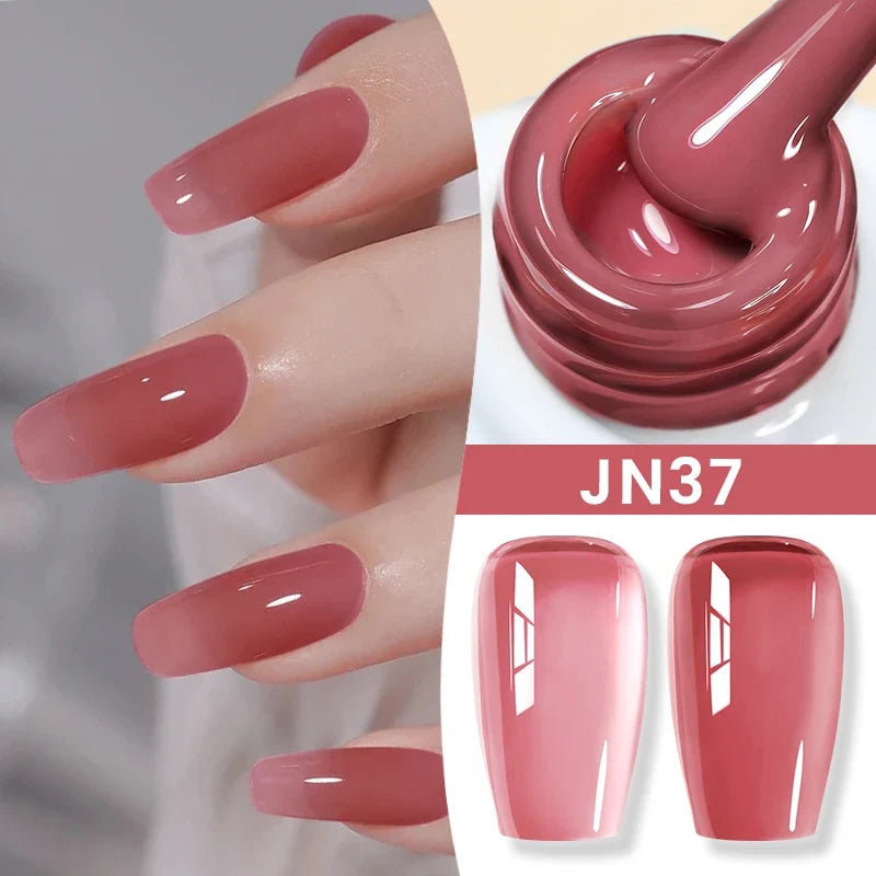 BORN PRETTY 83 Colors 10ml Jelly Nude Gel Nail Polish Autumn Amber Semi Transparent Manicure Soak off UV LED Nails Gel Varnish Tri Light Beauty