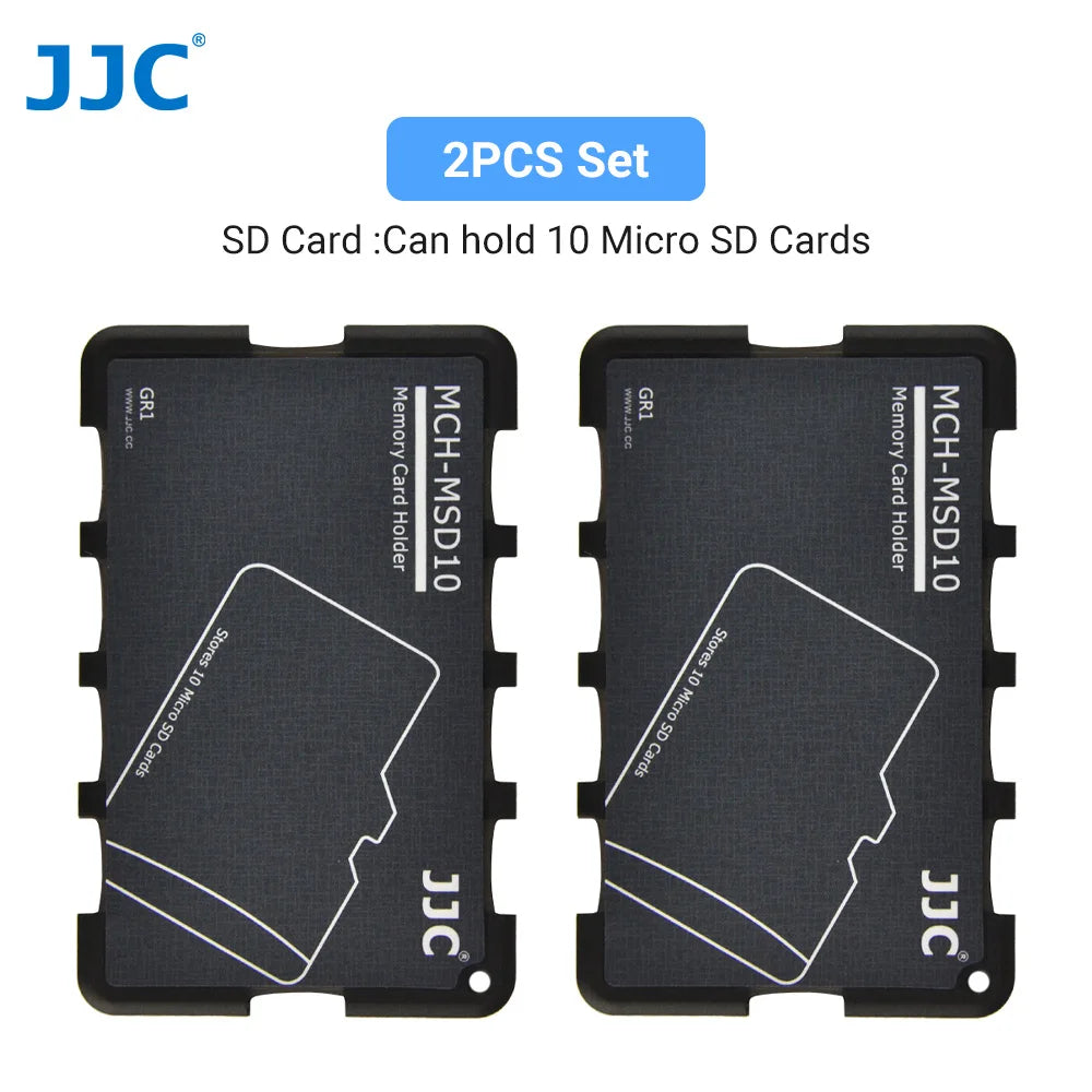 JJC Thin Micro SD Card Holder SD Card Case Wallet Credit Card Size for SD Micro SD TF Cards Hard Shell Camera Photo Accessories Pi-Mart