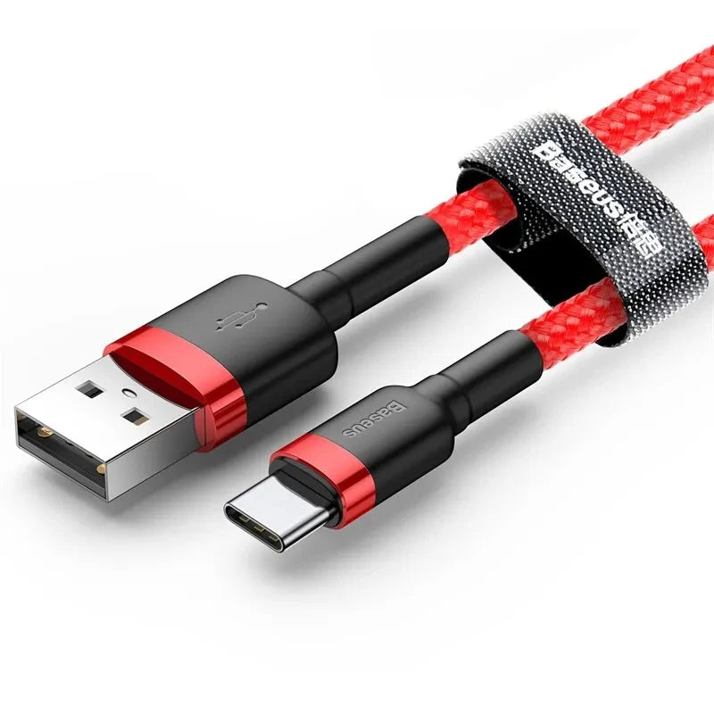 Baseus USB C Cable for oneplus 12 Quick Charge 3.0USB C Cable Fast Charging Cable Type C for Huawei Xiaomi 13 USB-C Charger Wire Pi-Mart