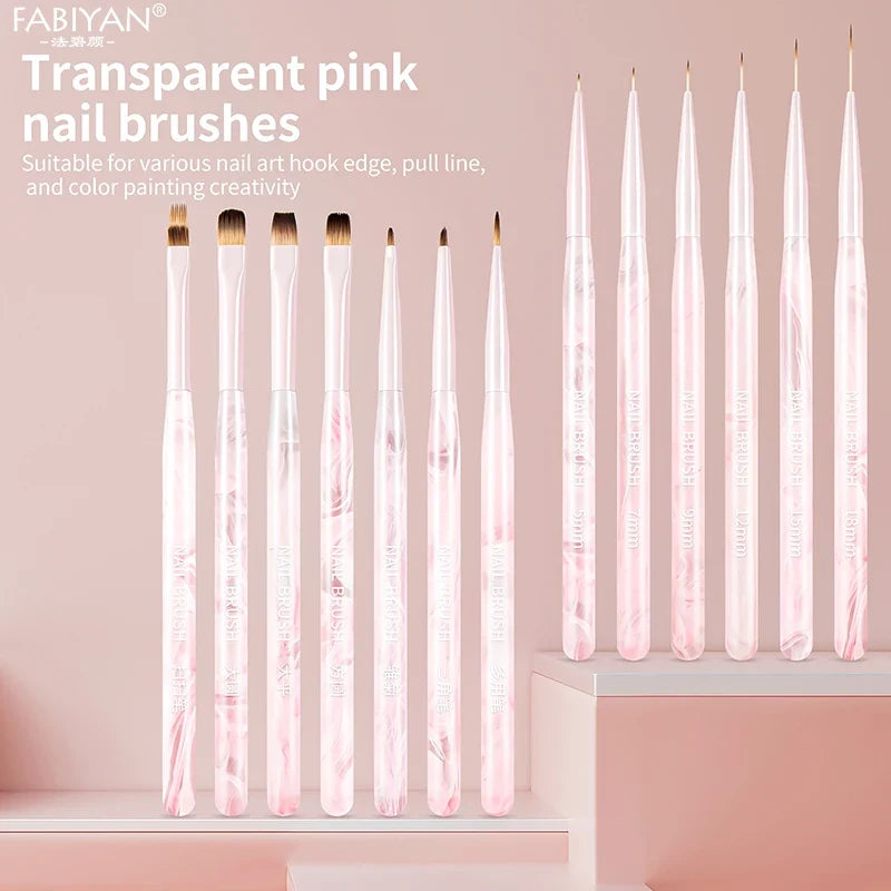 Nail Art Liner Brushes Elongated Lines Striping Drawing Painting Brushes For Manicure Beauty Salon Nails Products Manicure Tools Tri Light Beauty