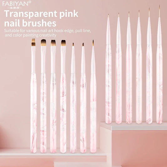 Nail Art Liner Brushes Elongated Lines Striping Drawing Painting Brushes For Manicure Beauty Salon Nails Products Manicure Tools Tri Light Beauty