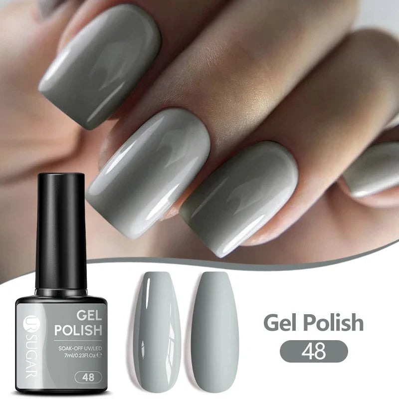 UR SUGAR 7ML Nail Gel Fresh Macaron 107 Colors All For Manicure Semi Permanent Soak Off LED UV Long-Lasting Nail Art Varnish Tri Light Beauty