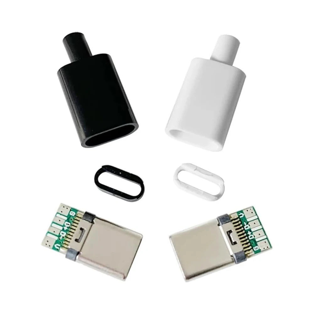 5/10 sets USB 3.1 Type C Connector Male Plug DIY Solder Wire USB C Male Adapter Cable for DIY Data Line Interface Male Socket Pi-Mart