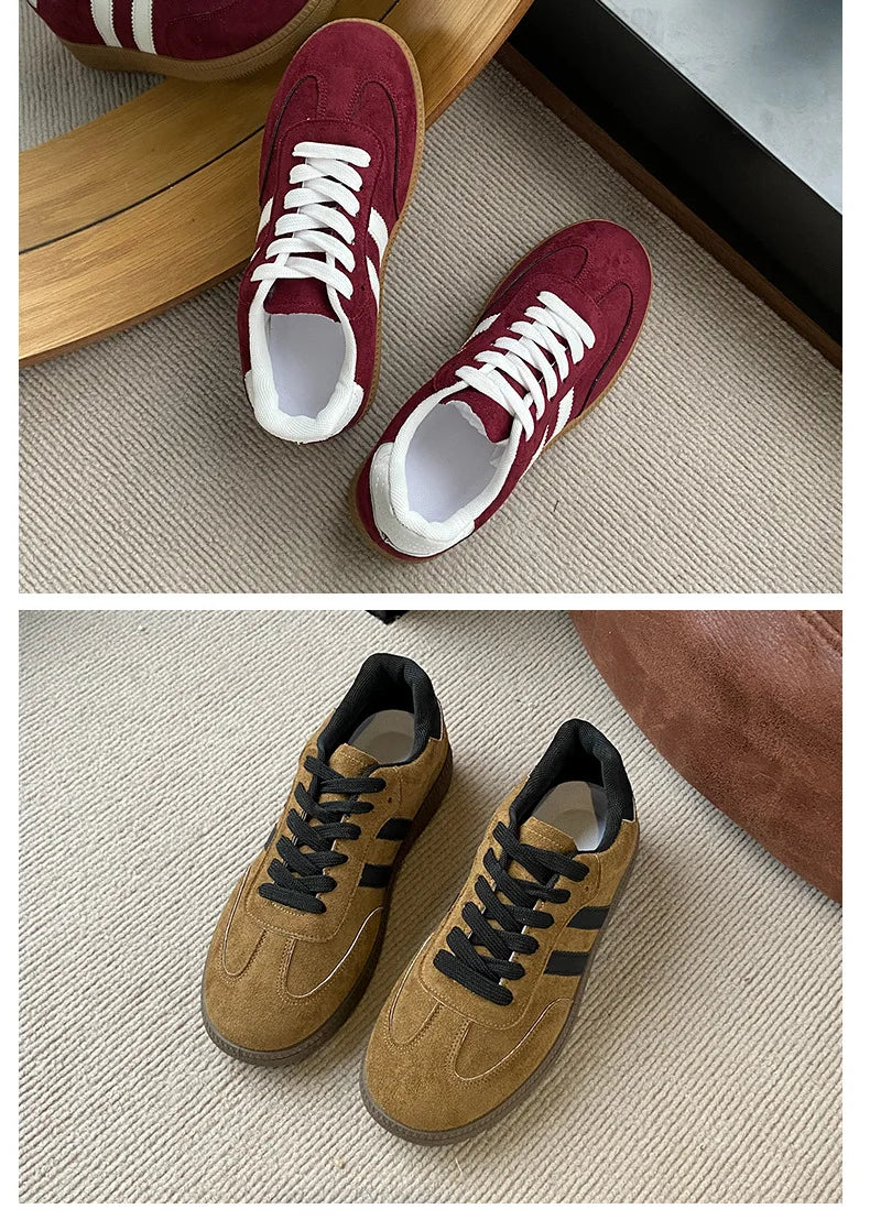 Autumn Women Casual Sports Shoes 2025 Comfortable Non Slip Outdoor Casual Shoes Soft Sole Retro Female Sneakers Zapatos Mujer Pi-Mart