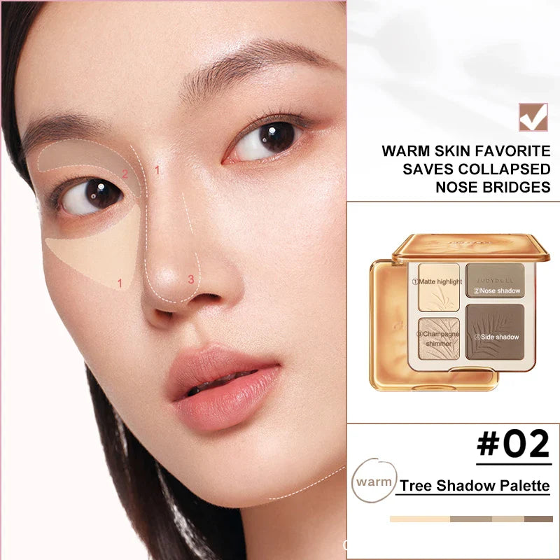Judydoll Highlighter & Contour Palette, Matte & Shimmer, Sculpt & Define, Natural Finish, Nose & Jawline Contour, Beginner LadyShow.Store