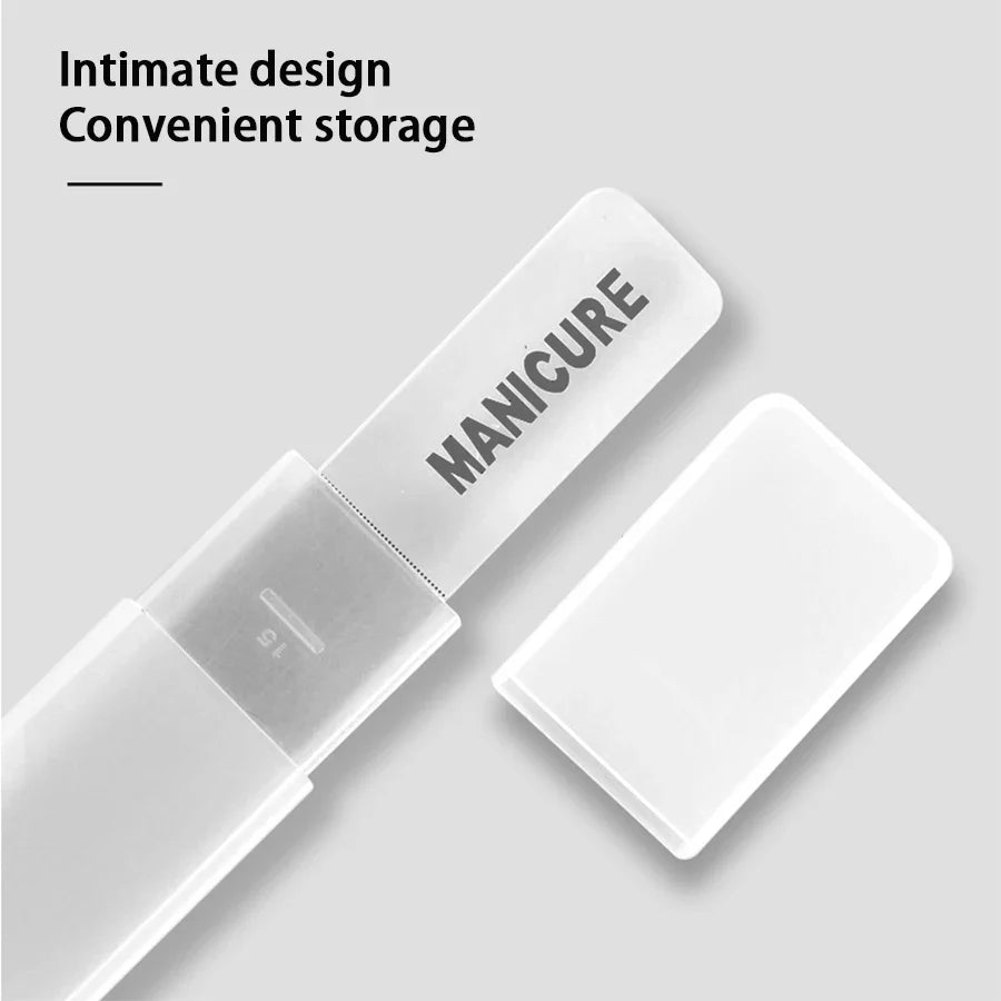 Nano Glass Nail File Transparent Crystal Nail Polish Rubbing Strip Polishing And Shining Nail Enhancement Tool Tri Light Beauty