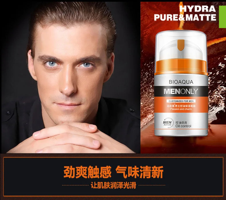 BIOAQUA Men Deep Hydrating Face Cream Moisturizing Oil-control Anti Wrinkle Essence Face Cream Facial Cream Skin Care Pi-Mart