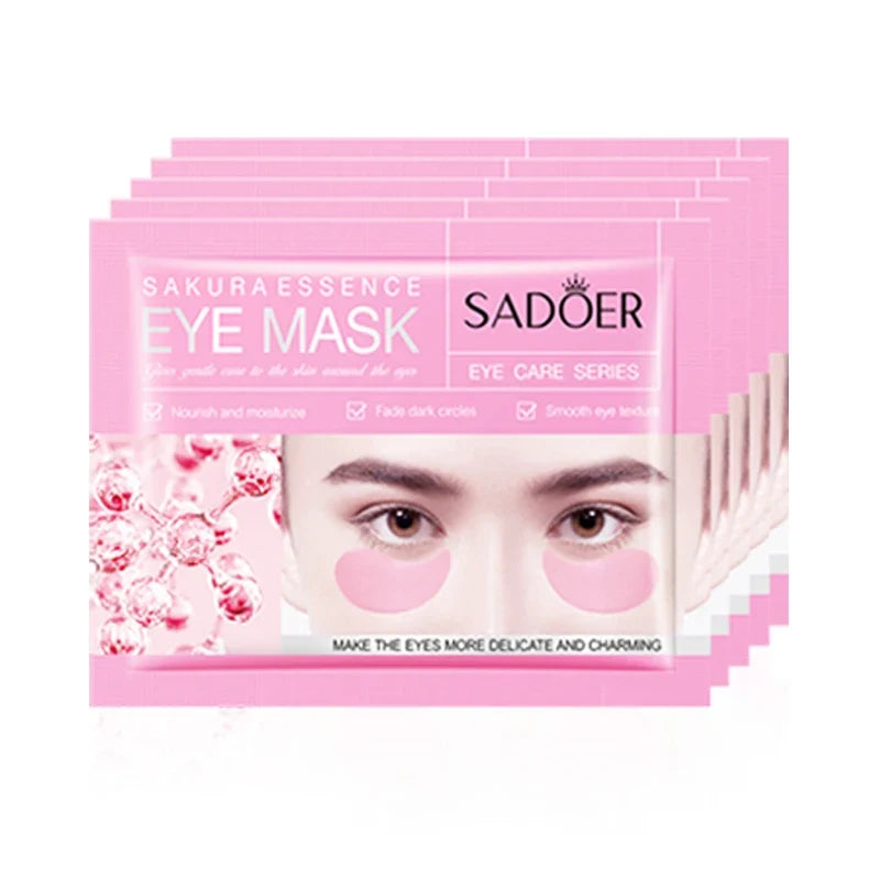 5/10/20 Pairs SADOER Crystal Collagen Eye Mask Anti Dark Circles Removal Eyes Bags Moisturizing Eye Patches for Eyes Skin Care Tri Light Beauty