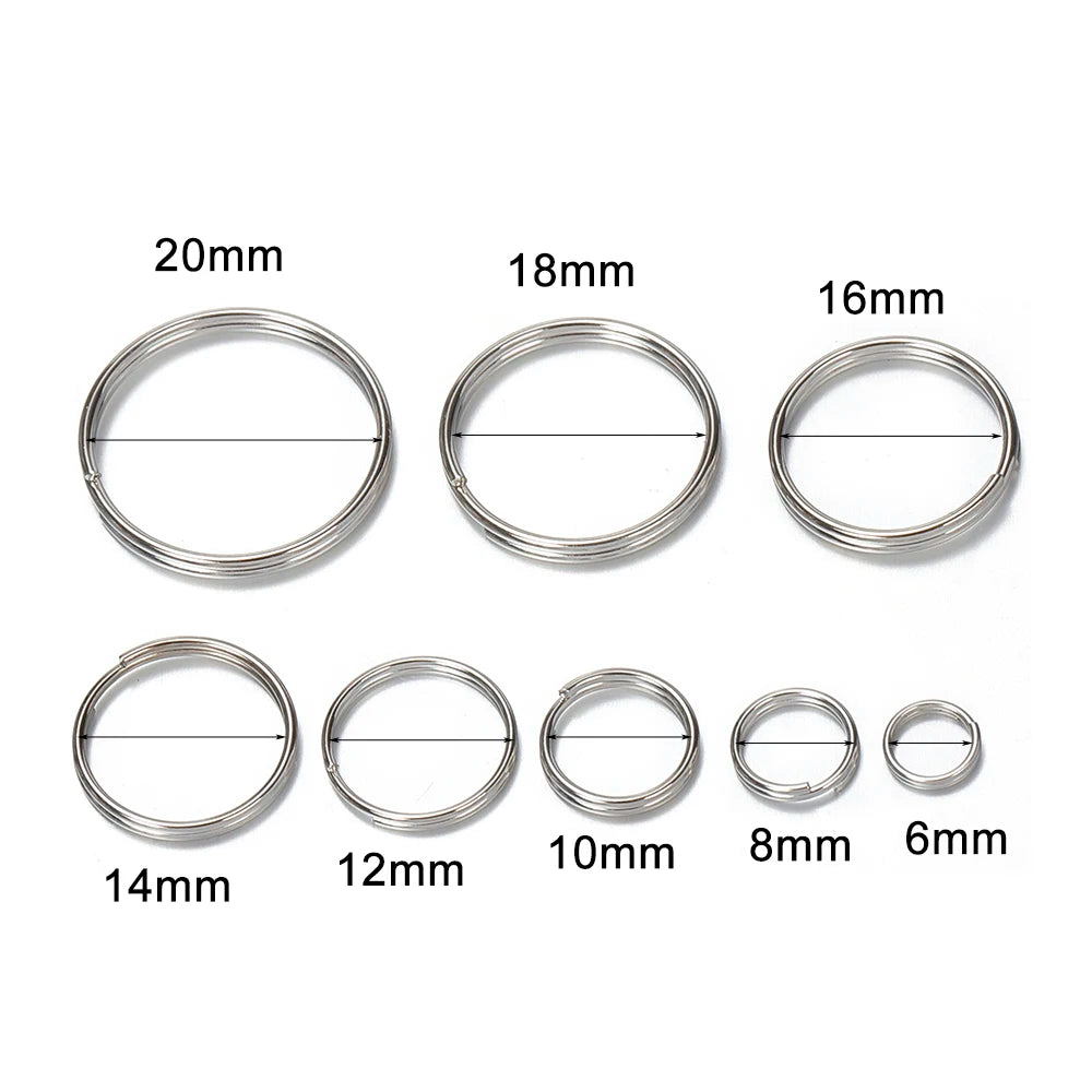 50pcs Key Ring Connector for DIY Keychain Making Findings Pi-Mart
