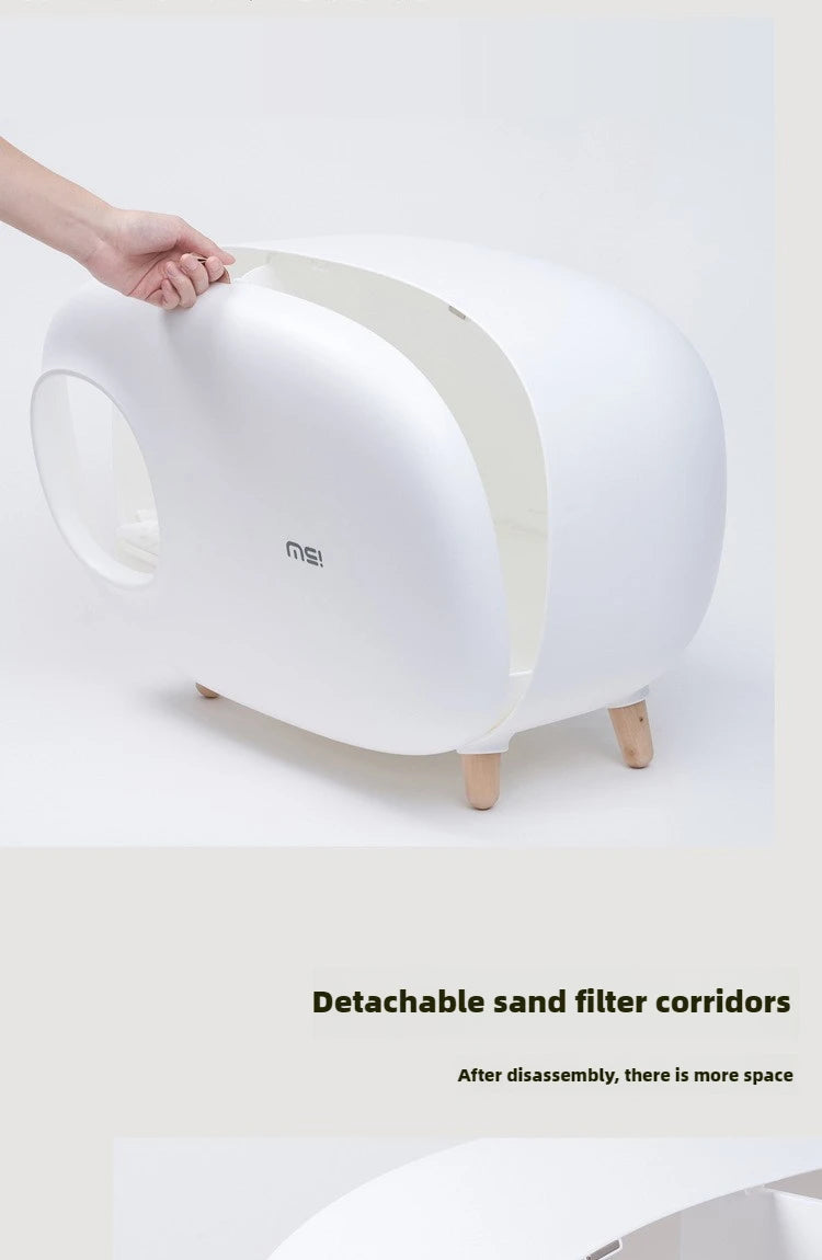 Makesure Cat Litter Box Fully Enclosed Cat Toilet Pet Supplies High-value Cat Toilet Automatic Self-cleaning Litter Box Pi-Mart