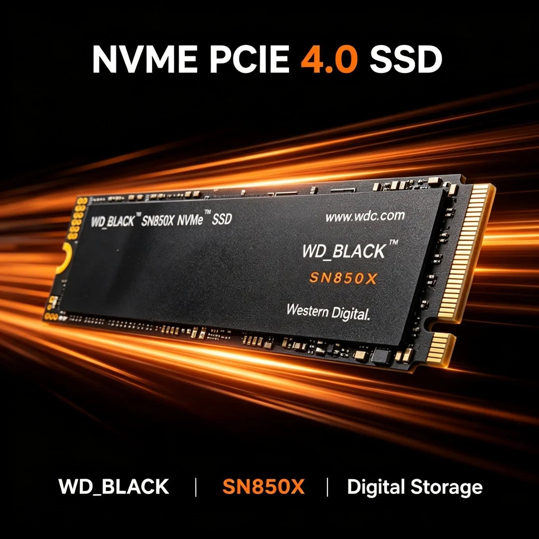 Western Digital SN850X 1TB 2TB 4TB WD_BLACK M.2 2280 NVMe PCIe Gen 4.0x4 SSD Solid State Drives for Gaming Computer Laptop Pi-Mart