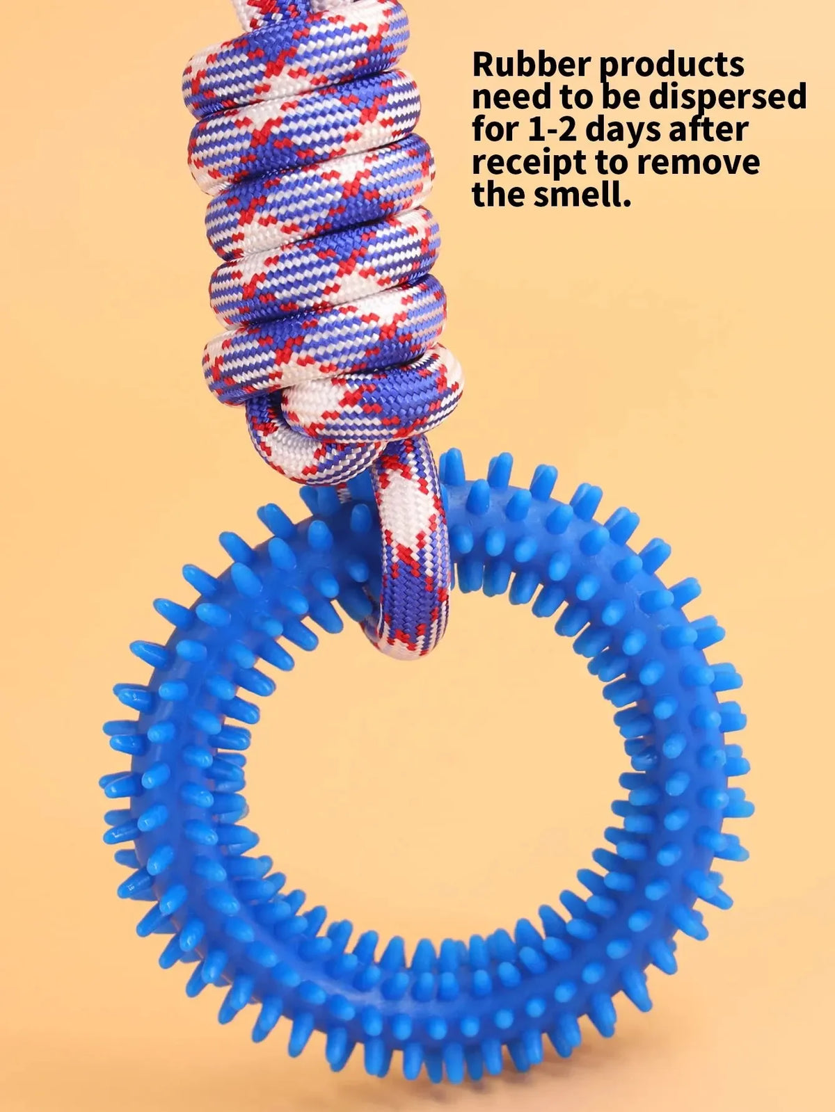 Dog Toys Chew Resistant Nylon Rope Toys Pet Colorful Woven Knot Rubber Toys Dog Self Fun Outdoor Swimming Toys Pet Supplies Pi-Mart