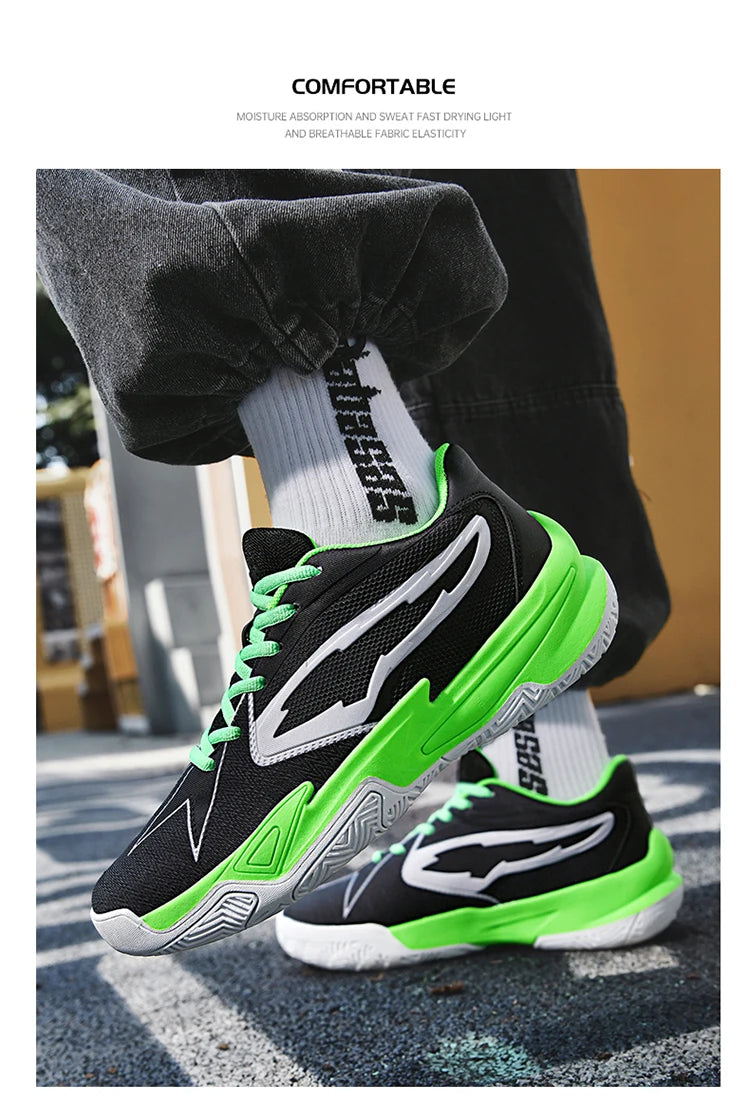 Men's Athletic Basketball Sneakers Breathable Cushioning Non-Slip Wearable Gym Training Running Shoes for Men And Women Pi-Mart