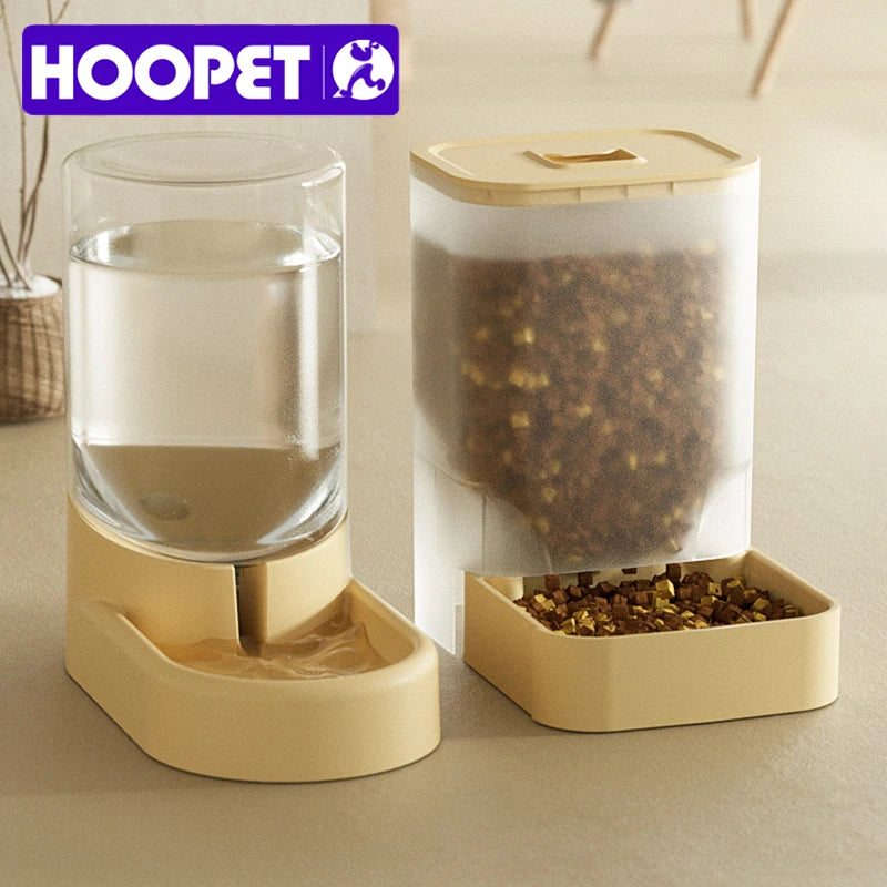 HOOPET Dogs Automatic Feeders Water Bottle Cats Bowl Food Storage Drinking Dispenser Container Pet Supplies Pi-Mart