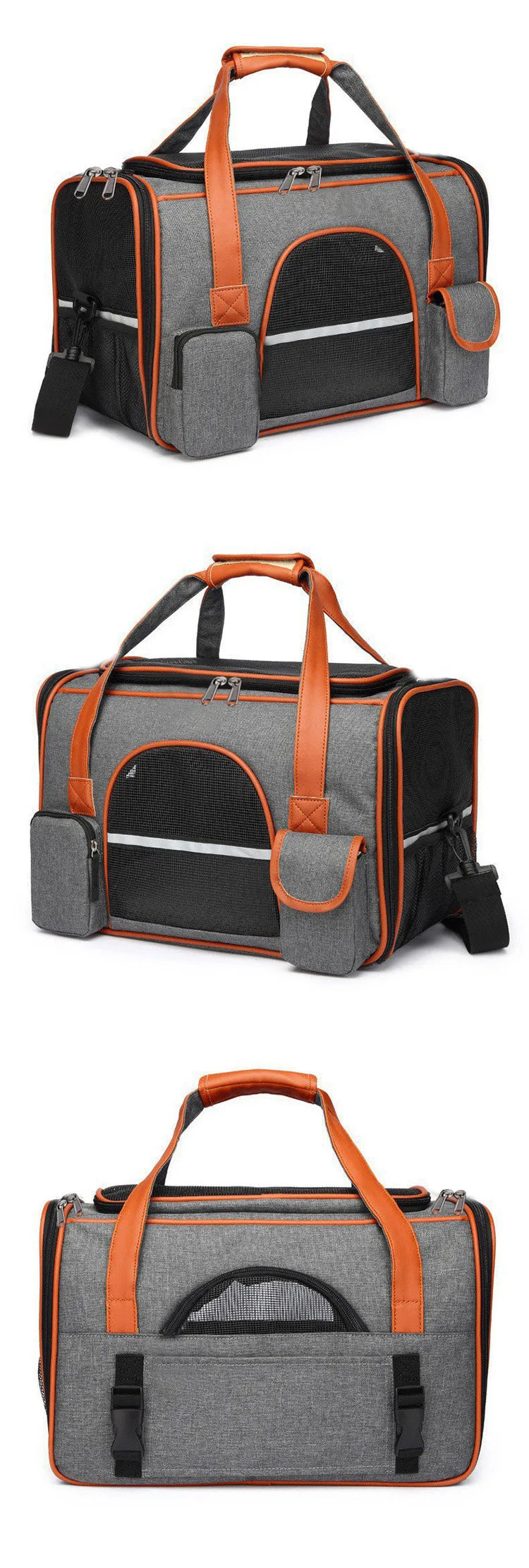 Dog Pet Carrier Bag Anti-Collapse Design Multiple Storage Pockets Cat Travel Handbag for Medium Cats, Puppy, Rabbits and Other S Pi-Mart