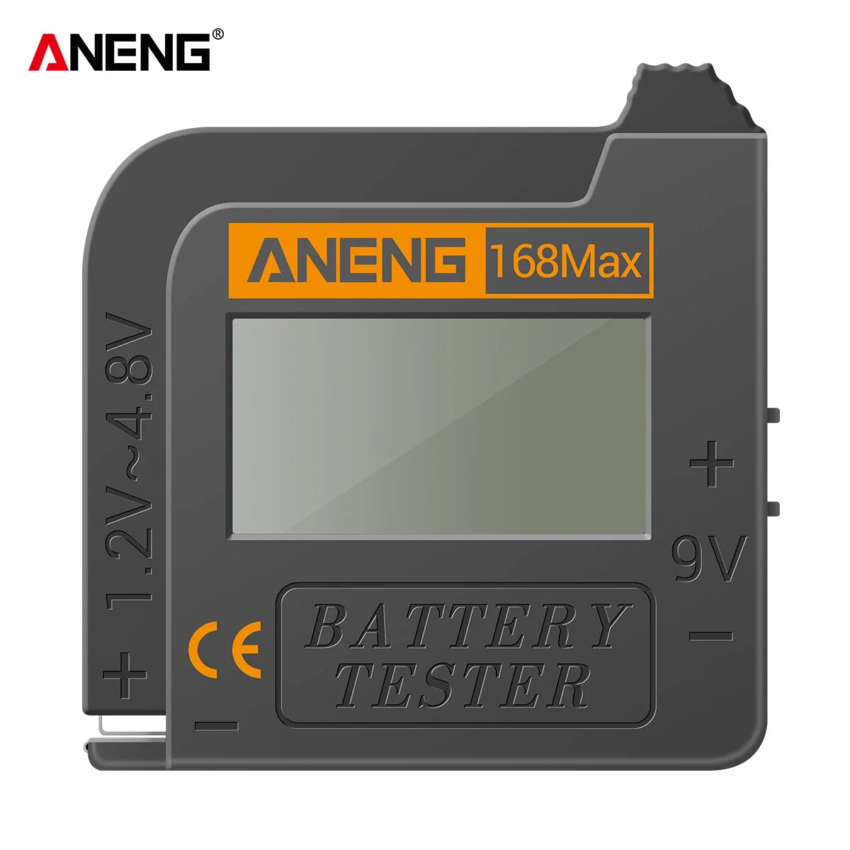 ANENG 168MAX Self Powered Digital LCD Battery Checker AA AAA C D 9V Button Cell 18650 Lithium Cell Voltage Capacity Test Tool Pi-Mart