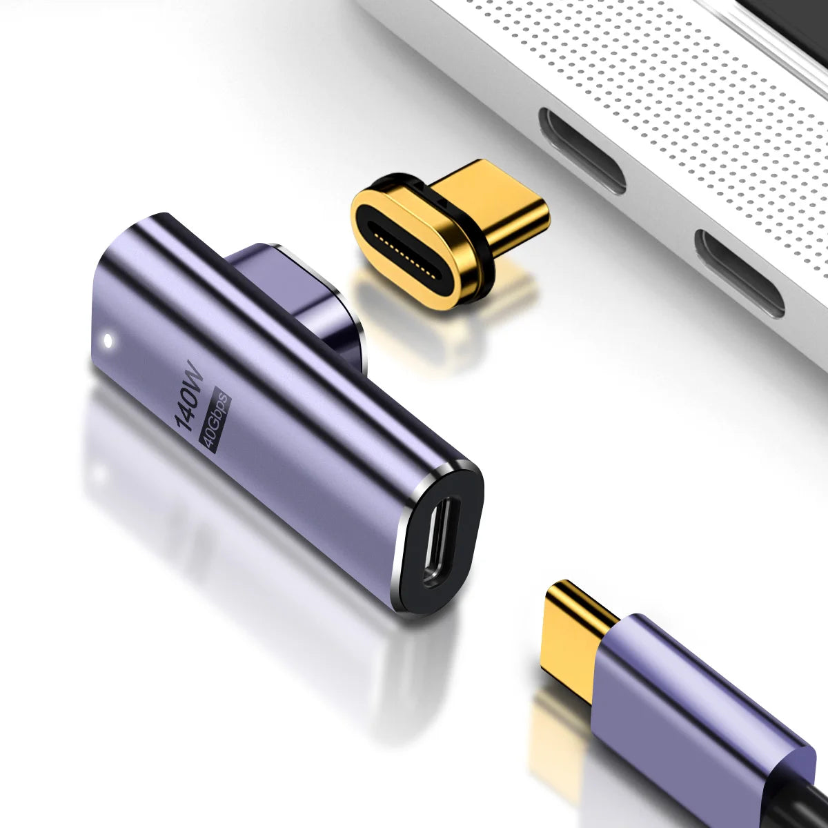 NNBILI 140W USB4.0 40Gbps Thunderbolt3 Magnetic Type-C TO USBC Fast Charge Magnet Converter Cable 8K@60Hz OTG USB Type C Adapter Pi-Mart