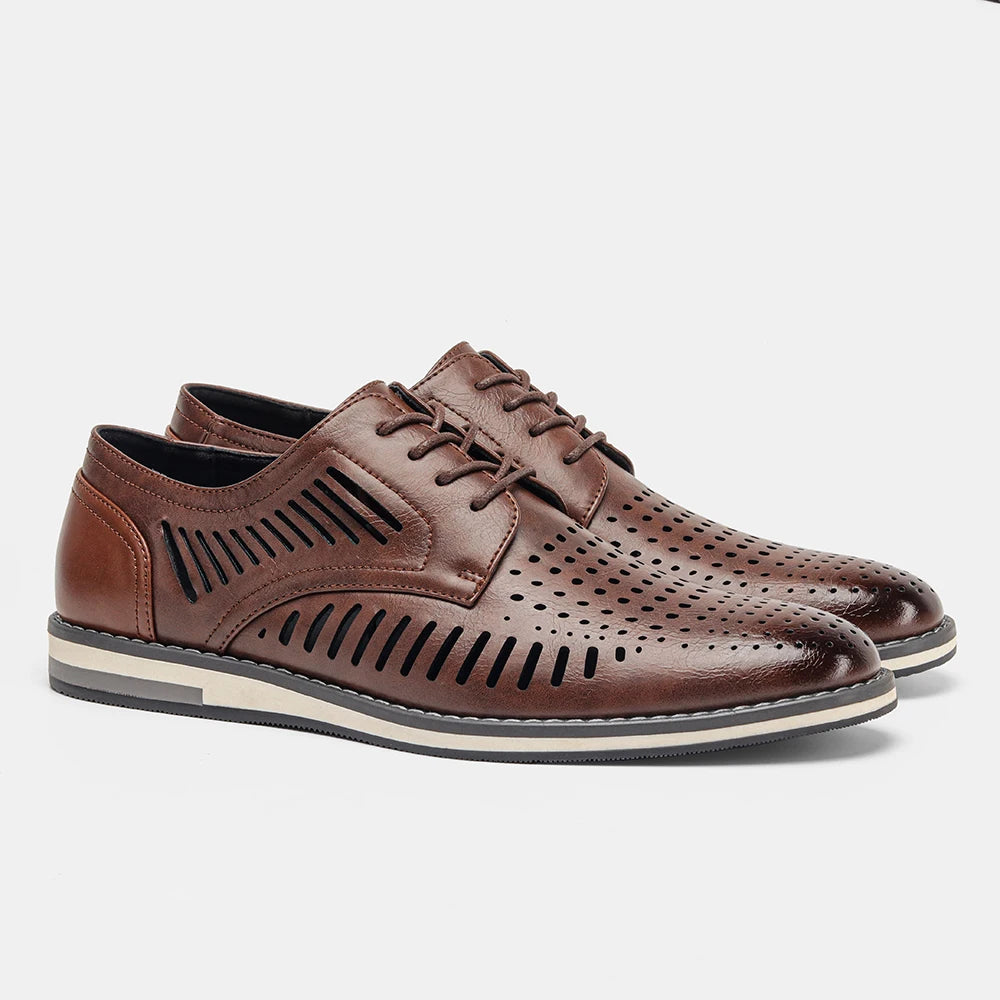 Leather loafer men fashion comfortable 2024 brand casual shoes men Pi-Mart