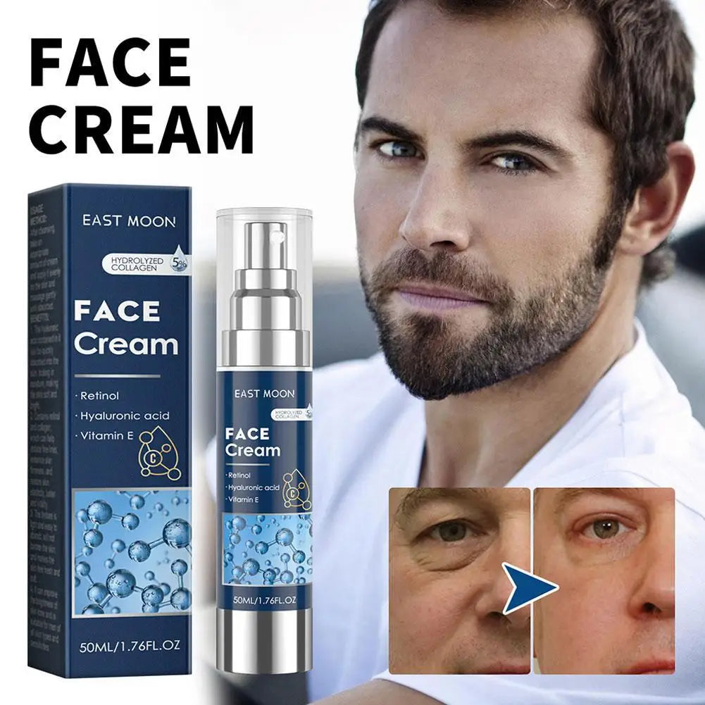 Retinol Face Cream for Men Firming Lifting Brightening Fade Fine Lines Anti Puffiness Moisturizing Nourishing Facial Skin Care Pi-Mart