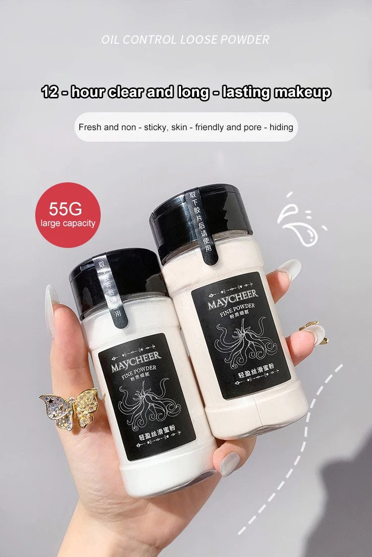 Oil Control Loose Powder Can Reduce Pores and Fine Lines, With a Long-lasting Matte Effect and Natural Facial Makeup Powder Pi-Mart