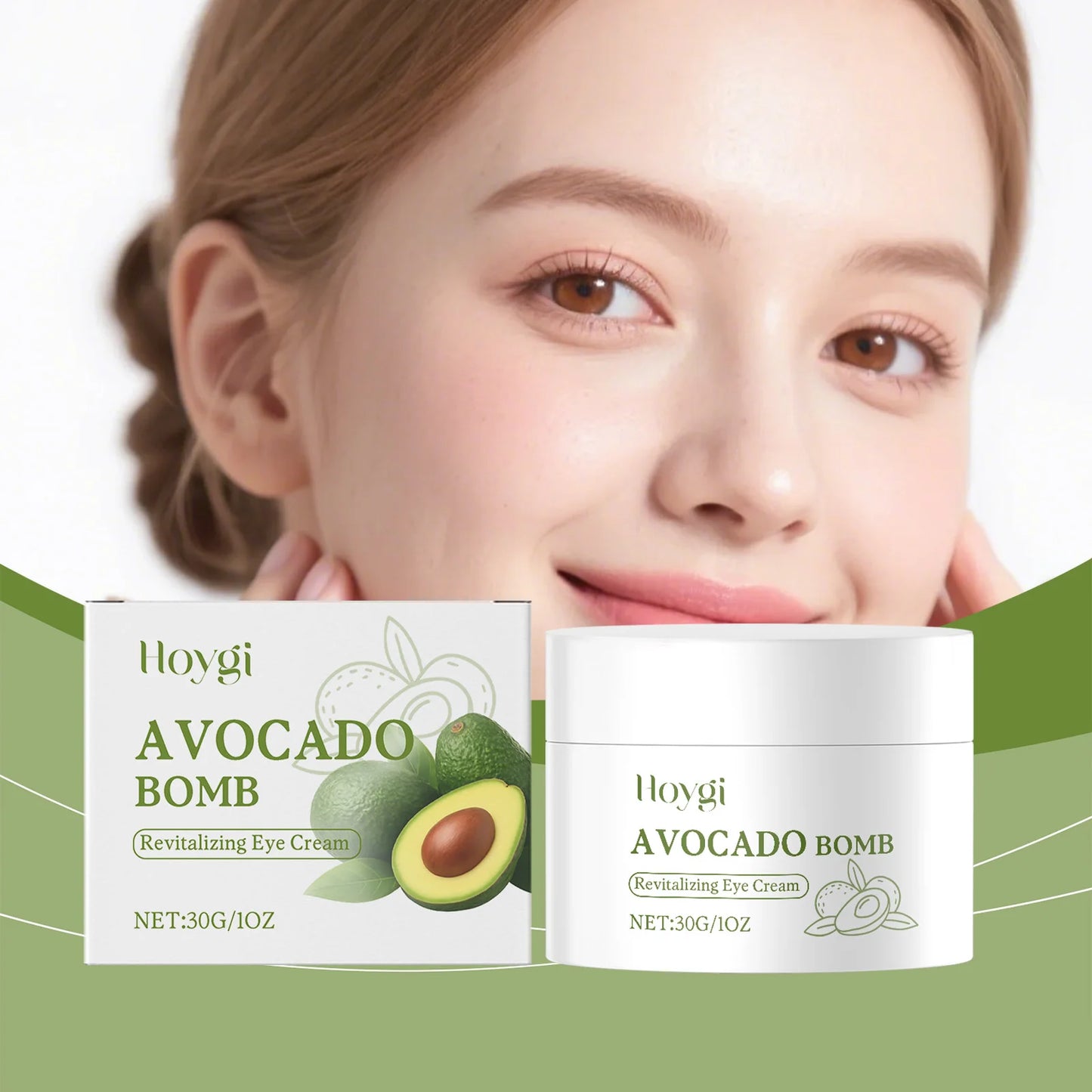 Avocado Eye Cream Fades Fine Lines & Wrinkles Firming Smoothing Eye Area Anti Puffiness Dark Circle Corrector for Youthful Eyes Pi-Mart