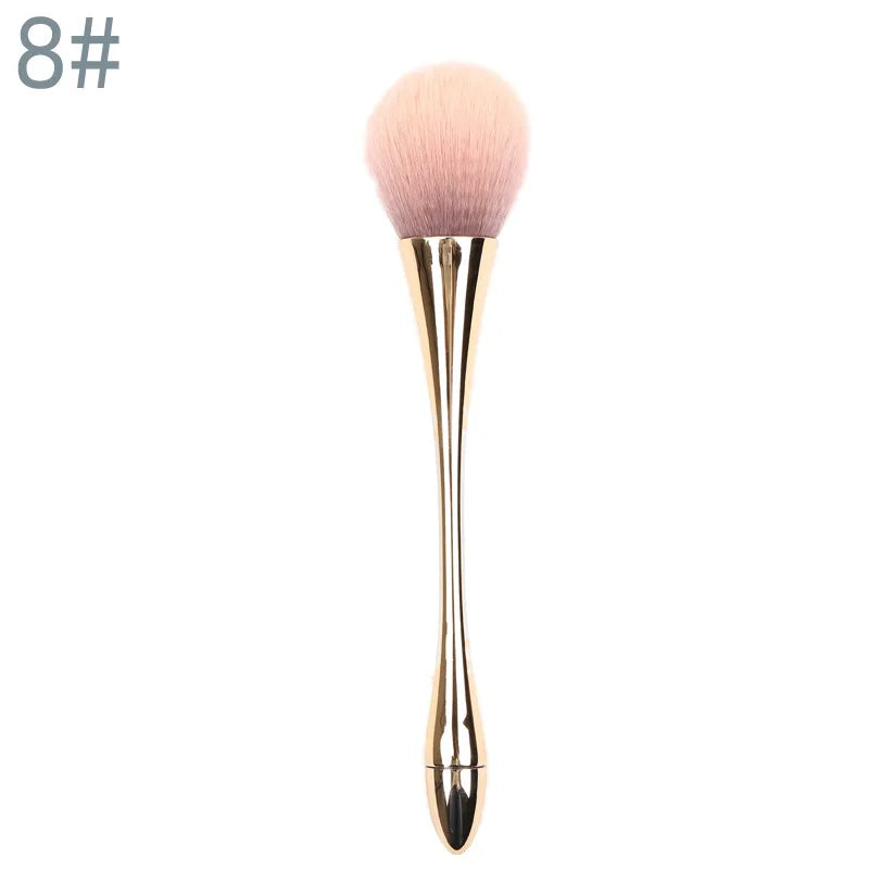 1pc Big Size Soft Fluffy Glitter Powder Professional Brush Nail Dust Cleaning Brush Women Girls Manicure DIY Make Up Beauty Tool Tri Light Beauty