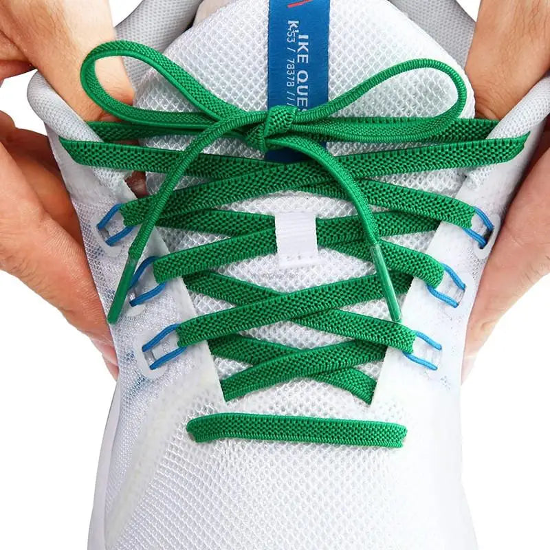 Elastic Laces Sneakers Classic Elastic Shoelaces 6mm Width Flat Shoelace for Kids Adults Shoe laces Rubber Bands for Shoes Pi-Mart