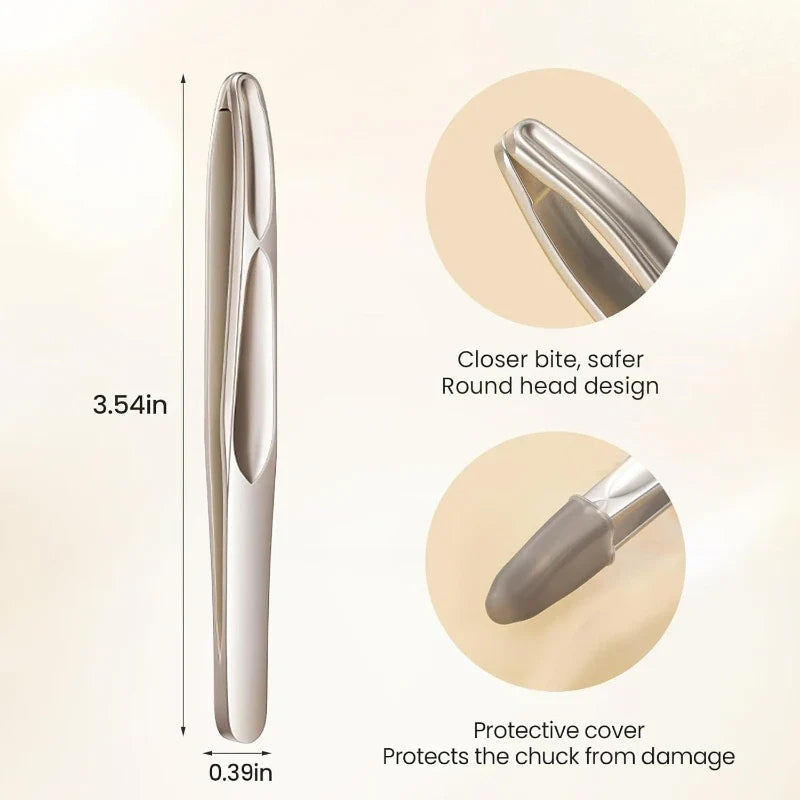 Stainless Steel Round Head Tweezers Eyebrow Tweezers Hair Removal Tweezers Suitable for Men and Woman Gifts LadyShow.Store