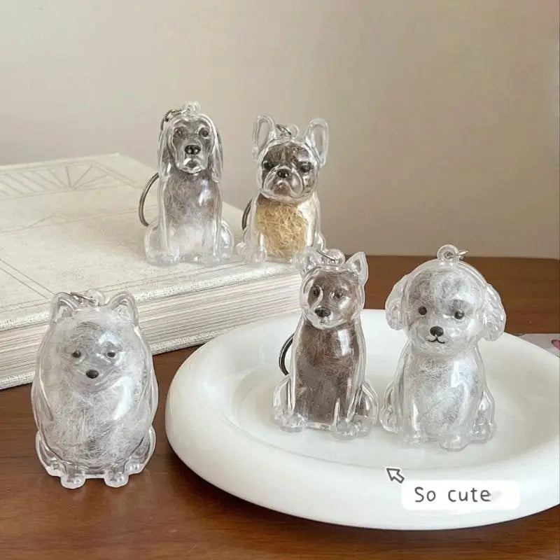 Diy Bag Charm Handmade Pet Hair Memorial Keychain Keepsake Pendant for Dog Fur - Personalized Pet Loss Gift for Dog Lovers Pi-Mart