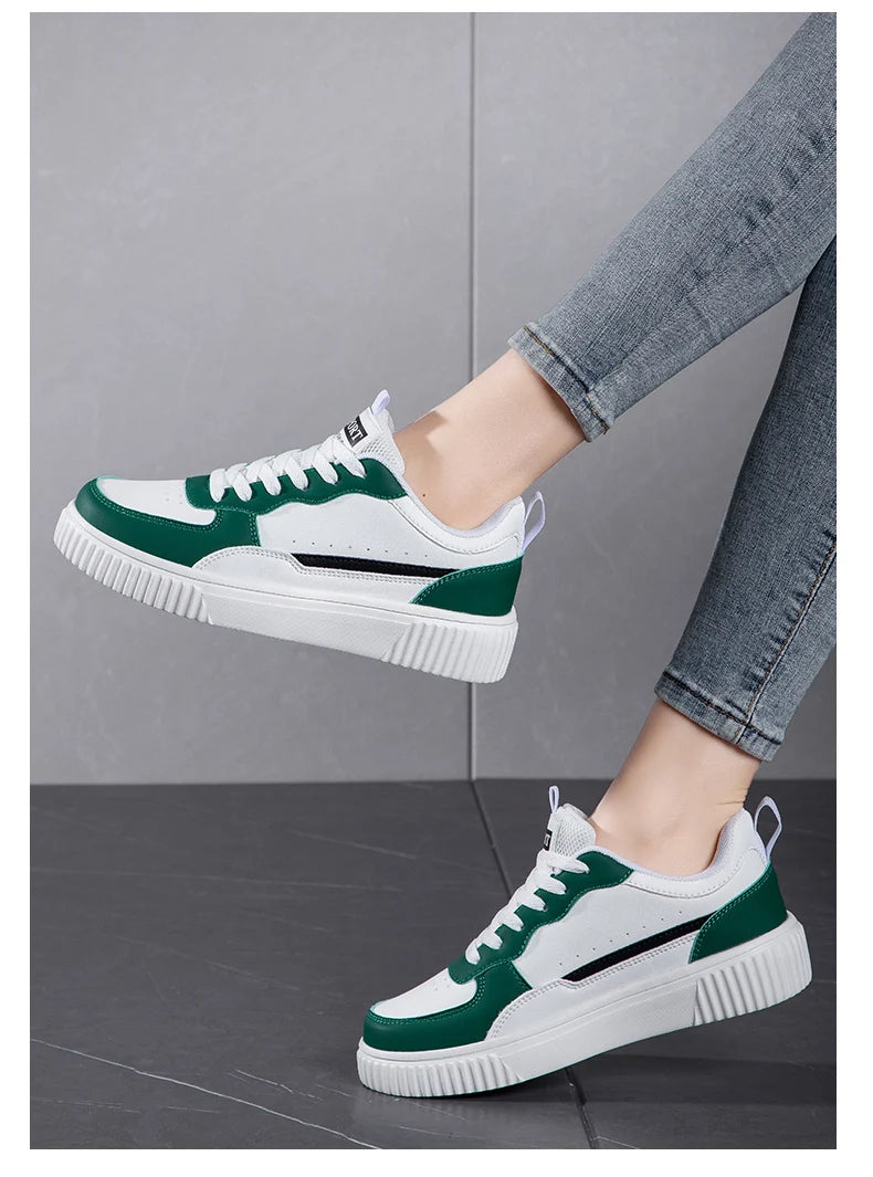 Fashion Women Casual Shoes Breathable Walking Flat Shoes Sneakers White Female Footwear Sports Running Outdoor Walking For Men Pi-Mart