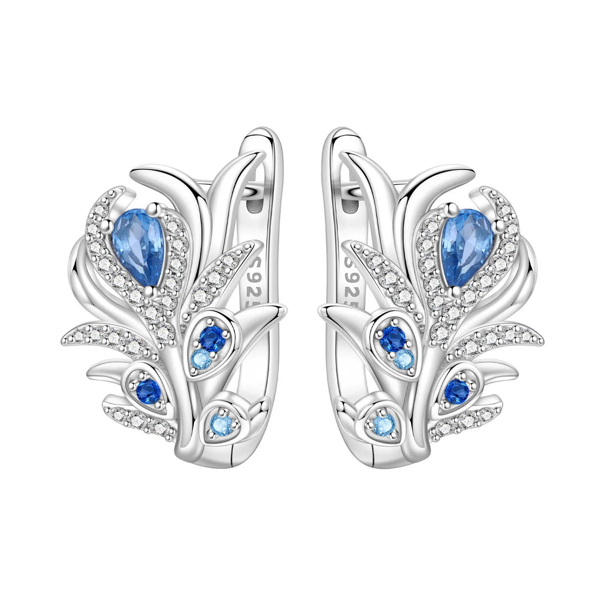 PANPOKI S925 Sterling Silver Purple Zircon Series Earrings Hoop Earrings For Women Jewelry Original Party Trendy Gifts Pi-Mart