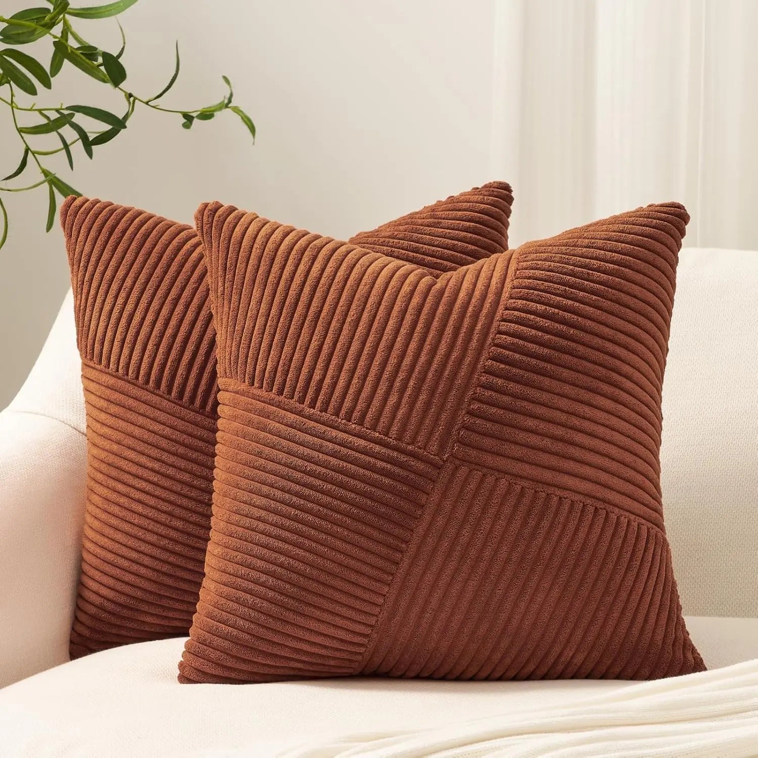 2025 New Spring Decorative Throw Pillow Covers Corduroy Boho Windmill Textured Cushion Cover 45x45CM Pillowcases Home Decor Pi-Mart