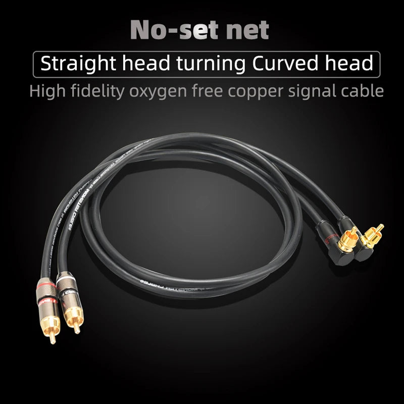 Hi-Fi Fine RCA Cable High Quality 4N OFC HIFI 2RCA-2RCA Male to Male Audio Cable Main Core Independent Shielding One Pair Pi-Mart