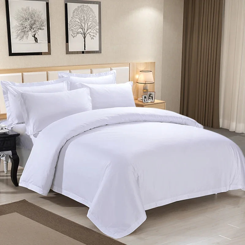 1set Luxury 100 Egypt Cotton Duvet Cover 5 Stars Hotel  Quilt Cover Pure Cotton Satin Strip Bed Line Duvet Case 2pcs Pillowcases Pi-Mart