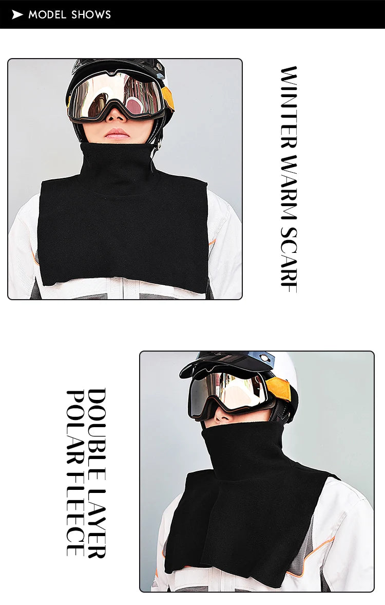 New Winter Motorcycle Mask Fleece Thermal Face Mask Keep Warm Motocross Riding Balaclava Motorbike Windproof Ski Mask Men Women Pi-Mart