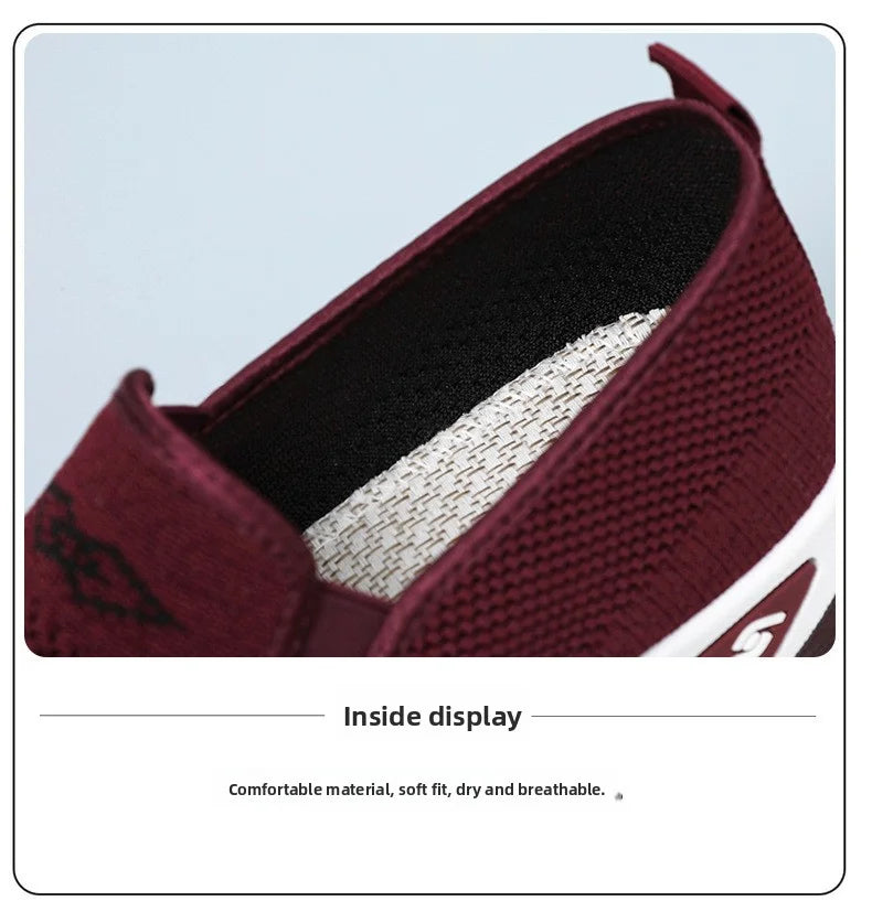 Women's Shoes Spring and Autumn New Mesh Breathable Casual Shoes Outdoor Lightweight Non-slip Wedge Heel Thick-soled Sneakers Pi-Mart