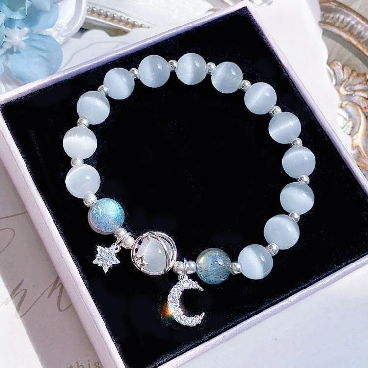New Simple Beads Crystal Bracelet For Women Girls Korean ins Flower Fox Feather Tassel Bracelets Best Friend Jewelry Gifts 2024 Pi-Mart