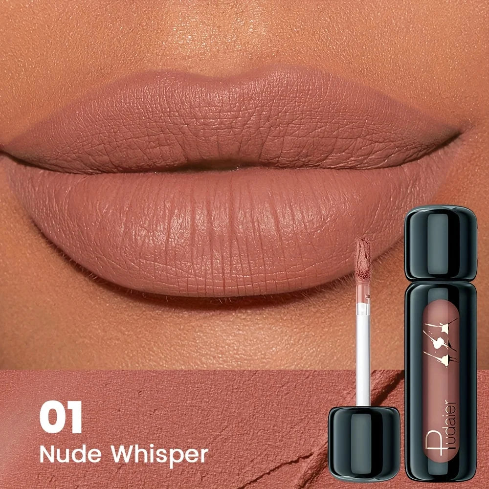 1pc Matte Velvet Lip Gloss, Highly Saturated Liquid Lip Mud, Non-Stick Long Lasting, All Skin Tones Compatible,Mother's Day Gift LadyShow.Store