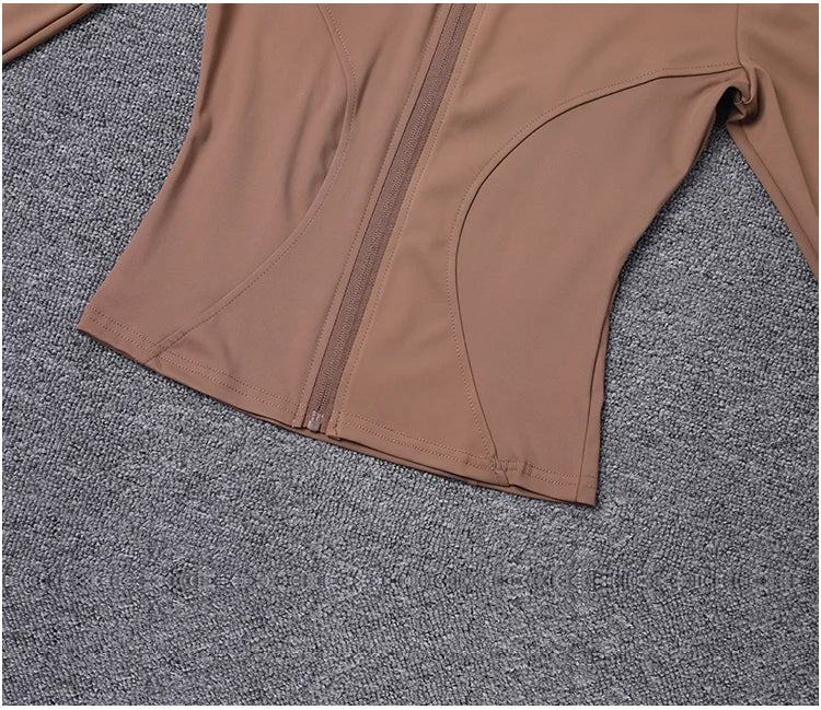Women Sport Jacket Long Sleeve Shirt Workout Coat Gym Training Clothing Yoga Sportswear Pi-Mart