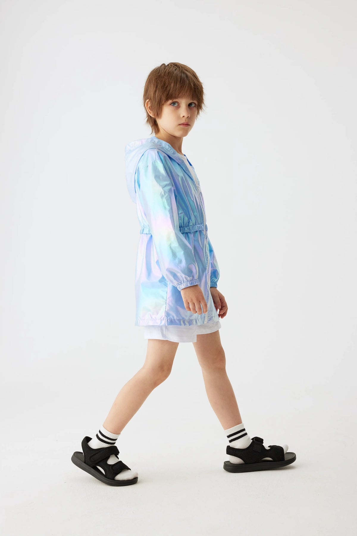 Girl's Spring and Autumn Children's Light and Thin Breathable Zipper Coat Jacket for Boys and Girls Fashion Thin Jacket Pi-Mart