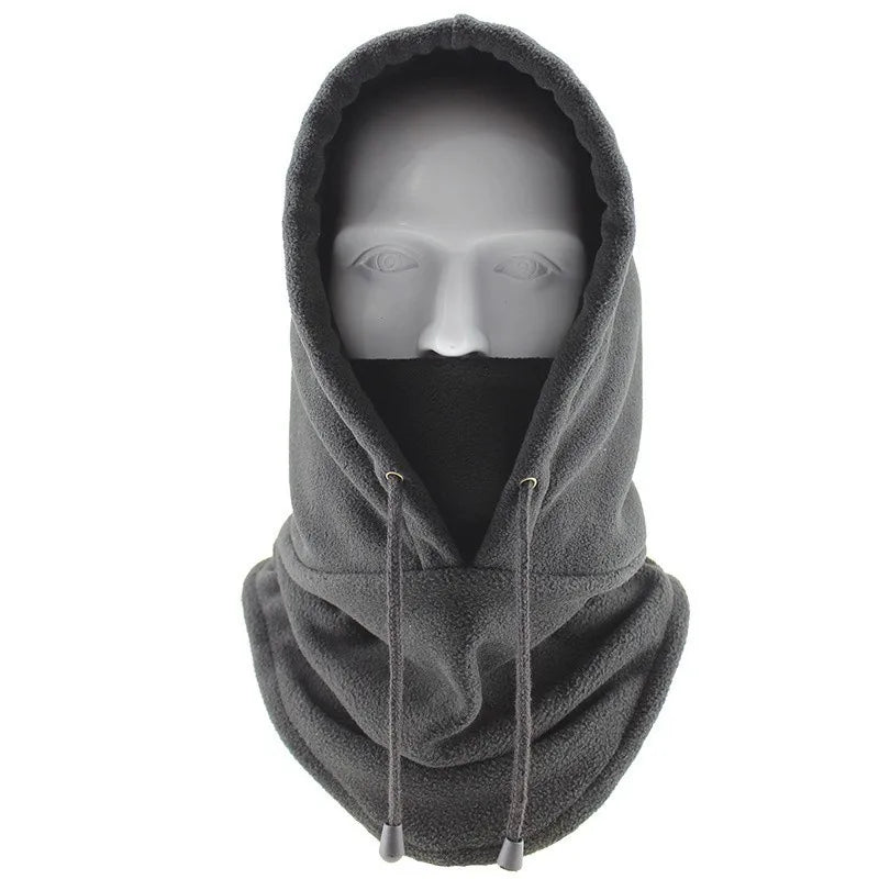 Thermal Fleece Balaclava Hat Hooded Neck Warmer Cycling Face Mask Outdoor Winter Skiing Sport Face Mask Men Cycling Masked Caps Pi-Mart
