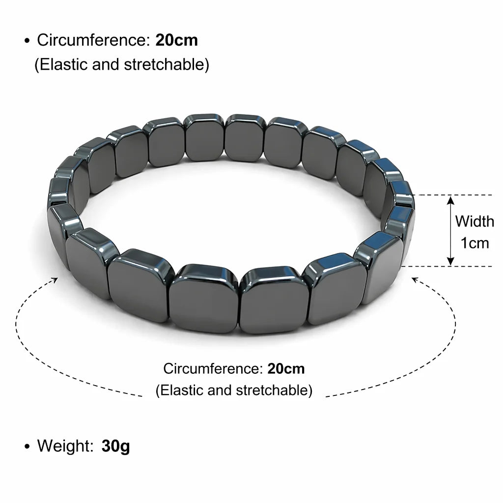 Hematite Bracelet For Men Reclaim Your Edge Confidence Natural Hematite Stone Beaded Stretch Healing Bracelets Gift Jewelry Pi-Mart