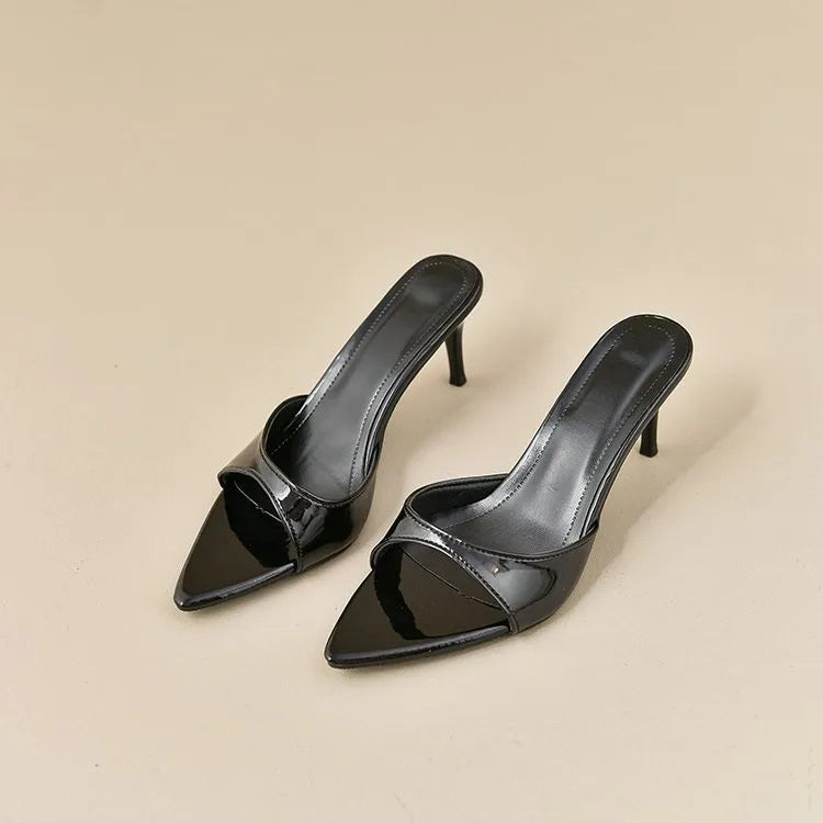 Women's High Heels Summer Slippers Women Sandals Fashion Classic Pointy Open Toe Stiletto Heels Sexy 2025 High-heeled Slippers LadyShow.Store