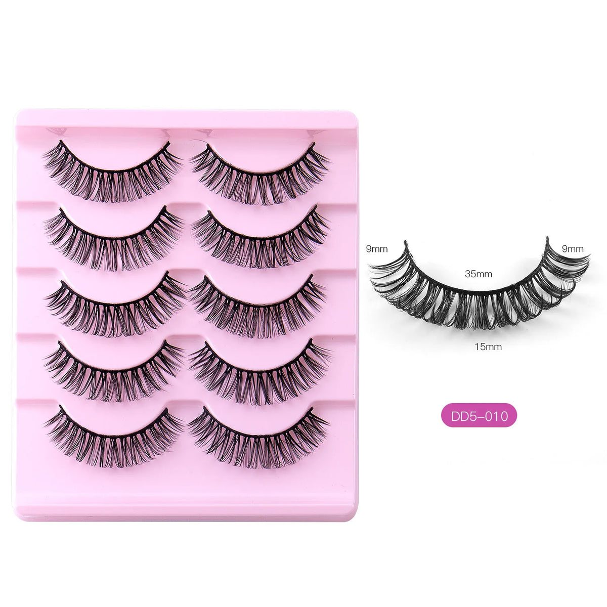 Fashion Russian Strip Lashes 2/5/10 Pairs 3D Mink Lashes Natural Eyelashes Dramatic False Eyelashes Wholesale Eyelash Extension Pi-Mart